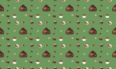 Farklı aksesuarlara sahip renkli arkaplan