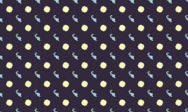 Farklı aksesuarlara sahip renkli arkaplan