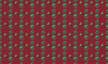 Farklı aksesuarlara sahip renkli arkaplan