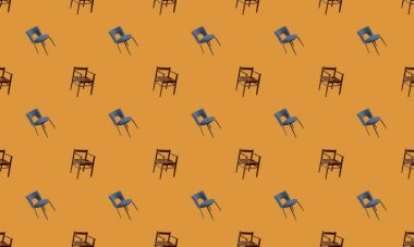 Farklı aksesuarlara sahip renkli arkaplan