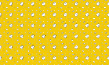 Farklı aksesuarlara sahip renkli arkaplan