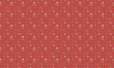 Farklı aksesuarlara sahip renkli arkaplan