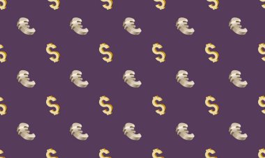 Farklı aksesuarlara sahip renkli arkaplan