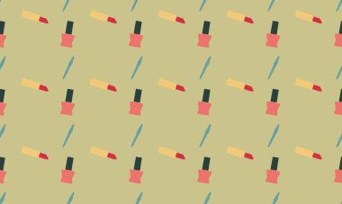 Farklı aksesuarlara sahip renkli arkaplan