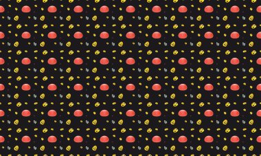 Farklı aksesuarlara sahip renkli arkaplan