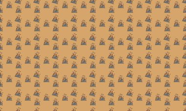 Farklı aksesuarlara sahip renkli arkaplan