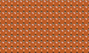 Farklı aksesuarlara sahip renkli arkaplan