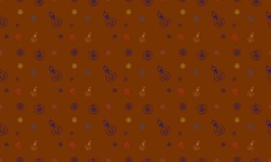 Farklı aksesuarlara sahip renkli arkaplan