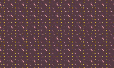 Farklı aksesuarlara sahip renkli arkaplan