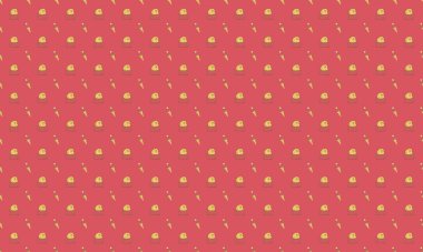 Farklı aksesuarlara sahip renkli arkaplan