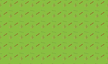 Farklı aksesuarlara sahip renkli arkaplan