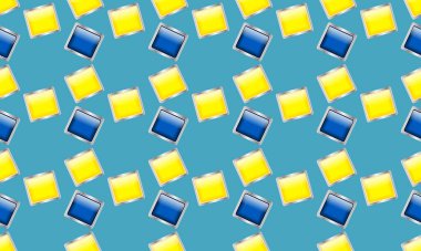 Farklı aksesuarlara sahip renkli arkaplan