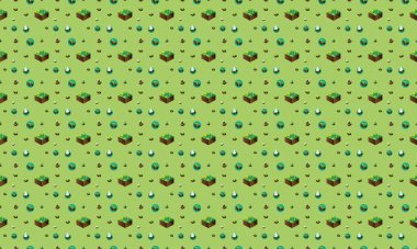 Farklı aksesuarlara sahip renkli arkaplan