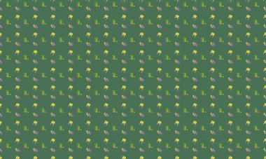 Farklı aksesuarlara sahip renkli arkaplan