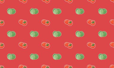 Farklı aksesuarlara sahip renkli arkaplan