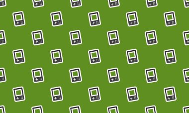 Farklı aksesuarlara sahip renkli arkaplan