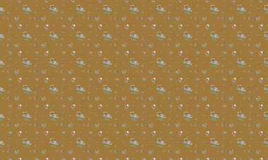 Farklı aksesuarlara sahip renkli arkaplan