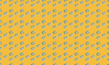 Farklı aksesuarlara sahip renkli arkaplan