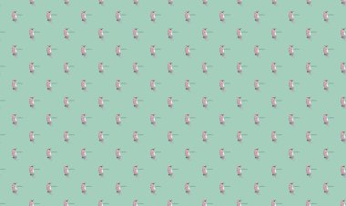 Farklı aksesuarlara sahip renkli arkaplan