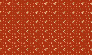 Farklı aksesuarlara sahip renkli arkaplan