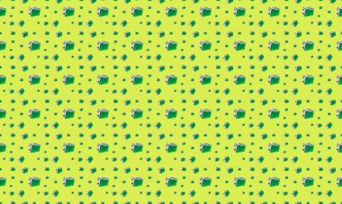 Farklı aksesuarlara sahip renkli arkaplan