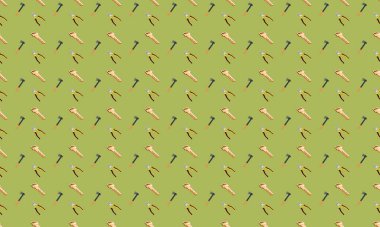 Farklı aksesuarlara sahip renkli arkaplan