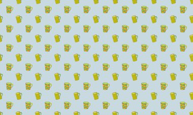 Farklı aksesuarlara sahip renkli arkaplan