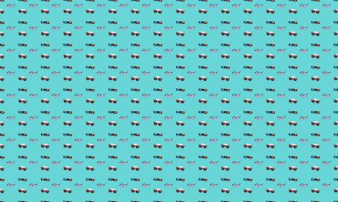 Farklı aksesuarlara sahip renkli arkaplan