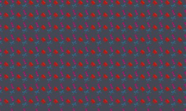 Farklı aksesuarlara sahip renkli arkaplan