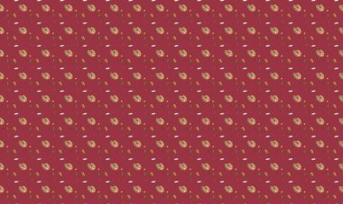 Farklı aksesuarlara sahip renkli arkaplan