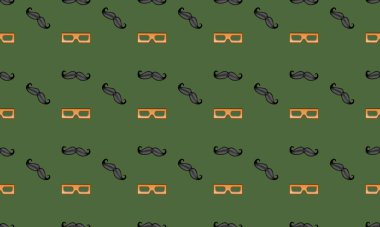 Farklı aksesuarlara sahip renkli arkaplan