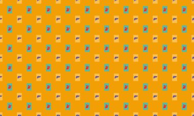 Farklı aksesuarlara sahip renkli arkaplan