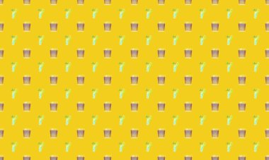 Farklı aksesuarlara sahip renkli arkaplan