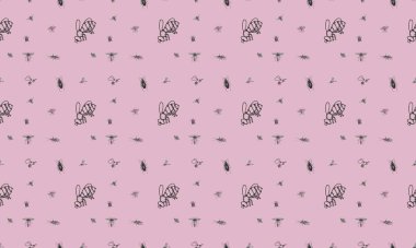 Farklı aksesuarlara sahip renkli arkaplan