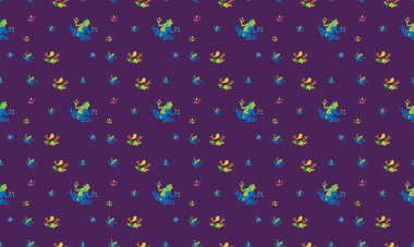 Farklı aksesuarlara sahip renkli arkaplan