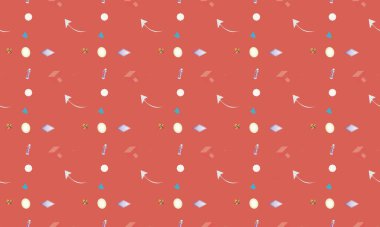 Farklı aksesuarlara sahip renkli arkaplan