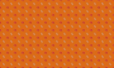 Farklı aksesuarlara sahip renkli arkaplan