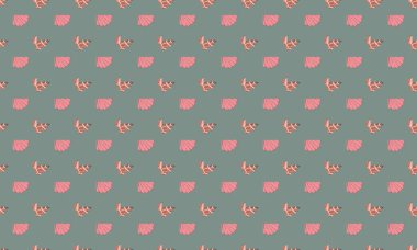 Farklı aksesuarlara sahip renkli arkaplan