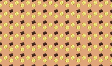 Farklı aksesuarlara sahip renkli arkaplan