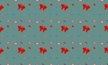 Farklı aksesuarlara sahip renkli arkaplan