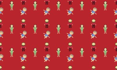 Farklı aksesuarlara sahip renkli arkaplan