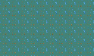 Farklı aksesuarlara sahip renkli arkaplan