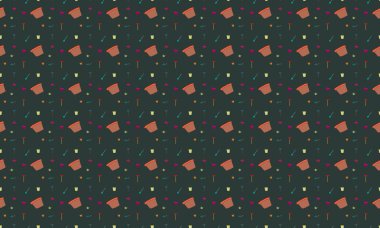 Farklı aksesuarlara sahip renkli arkaplan