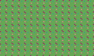 Farklı aksesuarlara sahip renkli arkaplan