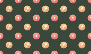 Farklı aksesuarlara sahip renkli arkaplan