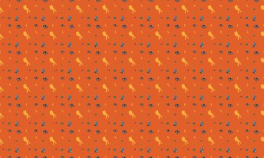 Farklı aksesuarlara sahip renkli arkaplan