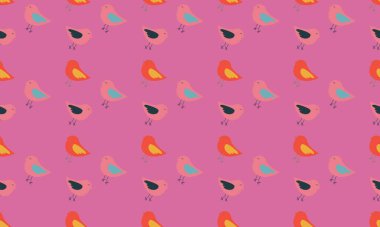 Farklı aksesuarlara sahip renkli arkaplan