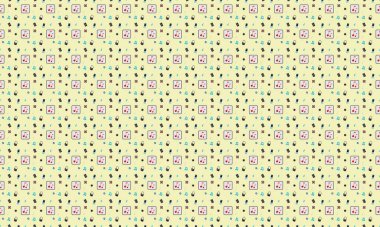 Farklı aksesuarlara sahip renkli arkaplan