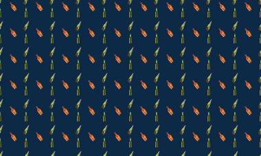 Farklı aksesuarlara sahip renkli arkaplan