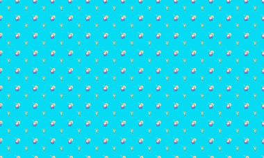 Farklı aksesuarlara sahip renkli arkaplan